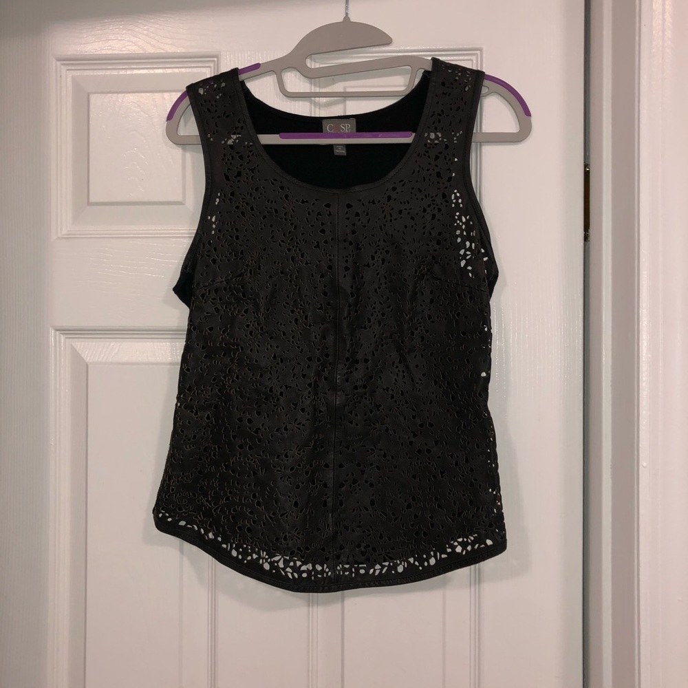 Cusp by Neiman Marcus leather top